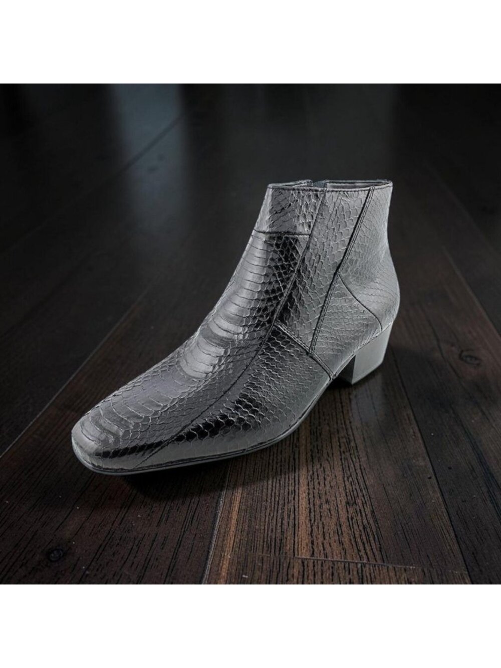 Men's Giorgio Brutini Tuscon Black Natural Genuine Snakeskin Boots Size 8.5 NEW